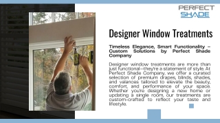 Transform Your Interiors with Designer Window Treatments