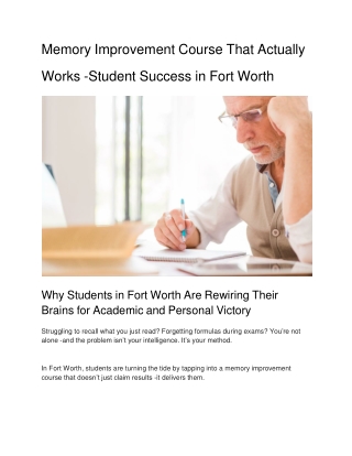memory-improvement-course-that-actually-works-student-success-in-fort-worth