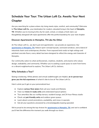 Schedule Your Tour_ The Urban Loft Co. Awaits Your Next Chapter