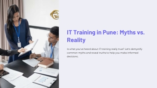 IT Training in Pune: Myths vs. Reality