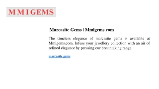 Marcasite Gems Mmigems.com