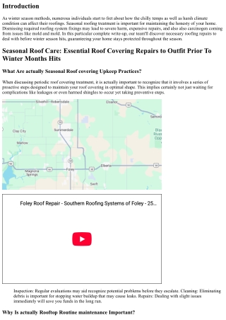Seasonal Rooftop Care: Vital Roof Covering Repair Work to Trappings Just Before