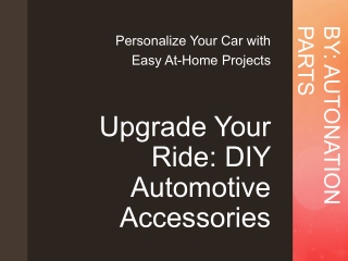Upgrade Your Ride with Quality Parts from AutoNation Parts