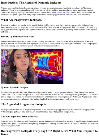 Do Progressive Jackpots Actually Settle? Here's What You Required to Know