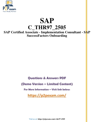 C_THR97_2505 Question and Answer pdf dumps