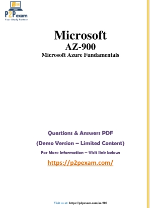 AZ-900 Questions and Answers pdf dumps
