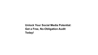 Unlock Your Social Media Potential_ Get a Free, No-Obligation Audit Today!