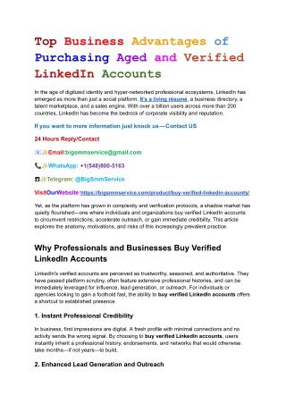 Why Aged LinkedIn Accounts Are the Secret Weapon for B2B Marketing Success