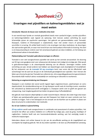 Vergelijk Bromazepam Prijs Online voor Beste Waarde