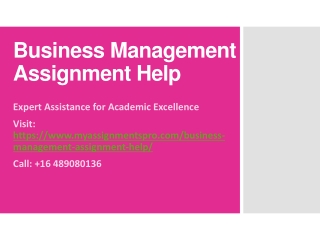 Business Management Assignment Help