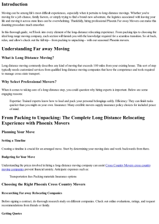 From Packing to Unpacking: The Full Cross Country Moving Experience with Phoenix