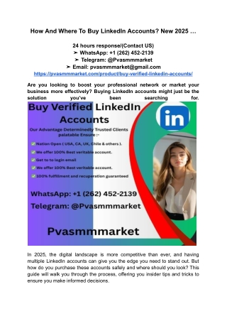 How And Where To Buy LinkedIn Accounts