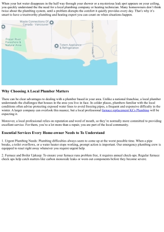 KCs Plumbing, Heating and Drains, Coquitlams Favored Plumbing Professionals