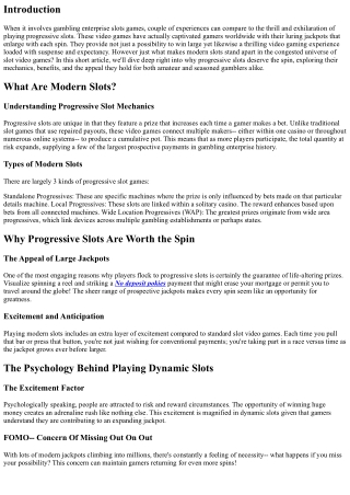 Why Progressive Slots Deserve the Spin