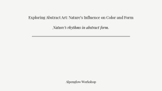 Nature’s Rhythms in Abstract Form: An Art Exploration