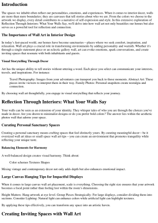 Reflection Through Interiors: What Your Walls Say