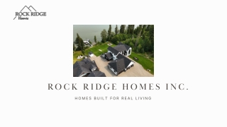 Rock Ridge Designing Homes for Today and Tomorrow