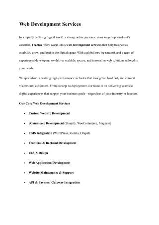 Web Development Services