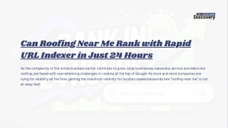 Roofing Near Me Rank with Rapid URL Indexer