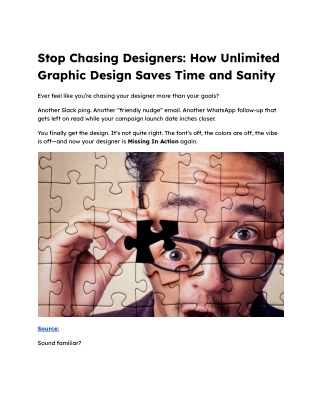 Stop Chasing Designers How Unlimited Graphic Design Saves Time and Sanity