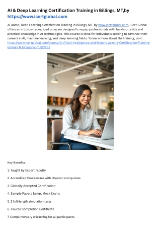 AI & DL Certification Training in Huntington, WV