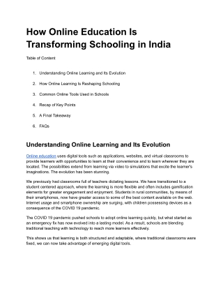 How Online Education Is Transforming Schooling in India (1)