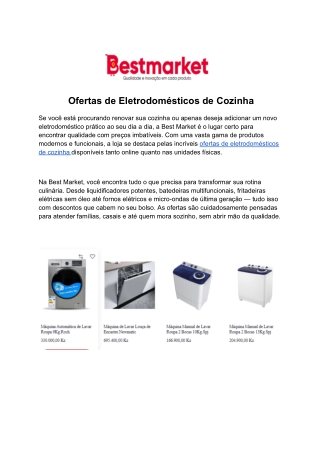 Ofertas de Eletrodomésticos de Cozinha