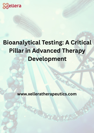 bioanalytical testing a critical pillar