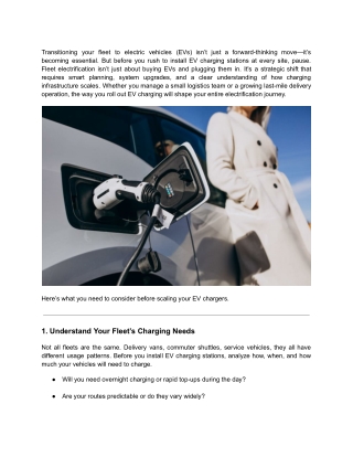 Fleet Electrification_ What to Consider Before Scaling Your Chargers
