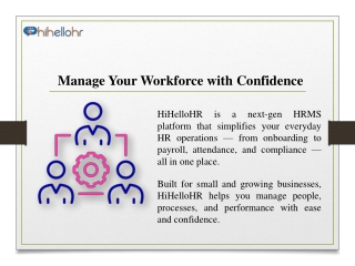 manage your workforce with confidence