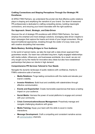 Crafting Connections and Shaping Perceptions Through Our Strategic PR Excellence