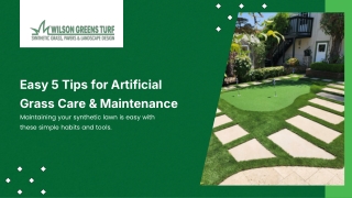 Easy 5 Tips for Artificial Grass Care & Maintenance