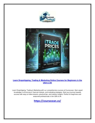 Cryptocurrency Trading Course Online for Beginners & Professionals in the USA &