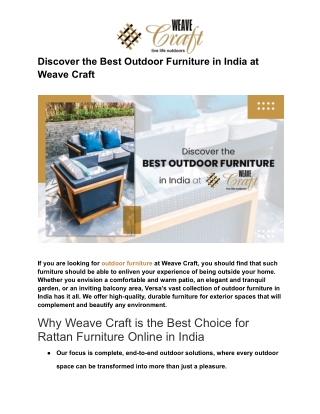 Discover the Best Outdoor Furniture in India at Weave Craft (1)
