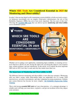 Top  SRE Training Online in India - SRE Certification Course