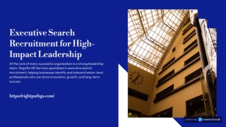 Executive Search Recruitment for High-Impact Leadership