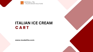 Buy Italian Ice Cream Cart by Modalita – Stylish Gelato Cart