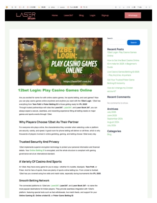 12bet Login Play Casino Games Online