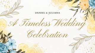 Yellow and Brown Elegant Sparkle Floral Watercolor Wedding Presentation