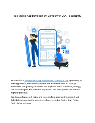 Top Mobile App Development Company in USA