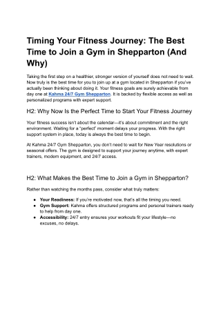 Timing Your Fitness Journey_ The Best Time to Join a Gym in Shepparton (And Why)