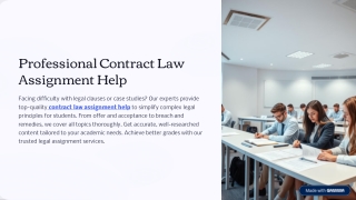 Professional Contract Law Assignment Help for University Students