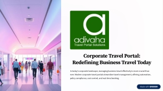 Corporate Travel Portal: Redefining Business Travel Today
