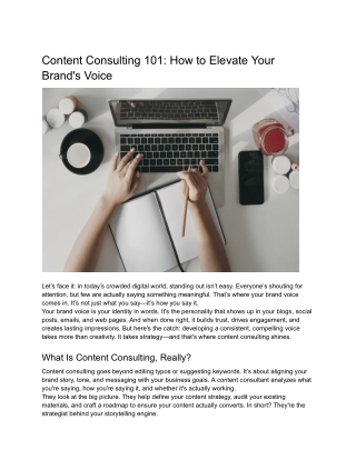 Content Consulting 101_ How to Elevate Your Brand's Voice