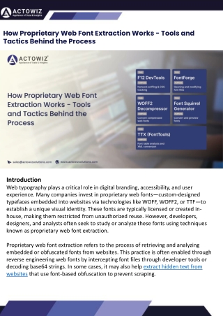 how proprietary web font extraction works tools