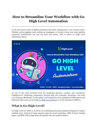 how to streamline your workflow with go high