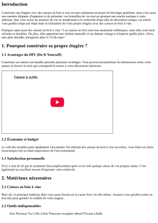 Comment construire une étagère avec des caisses en bois à vins ?