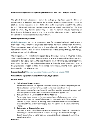 Clinical Microscopes Market