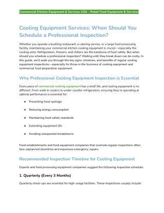 Cooling Equipment Services_ When Should You Schedule a Professional Inspection_