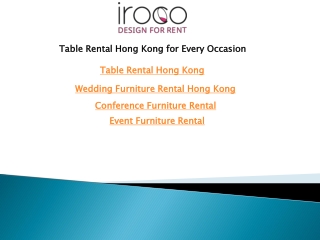 table rental hong kong for every occasion